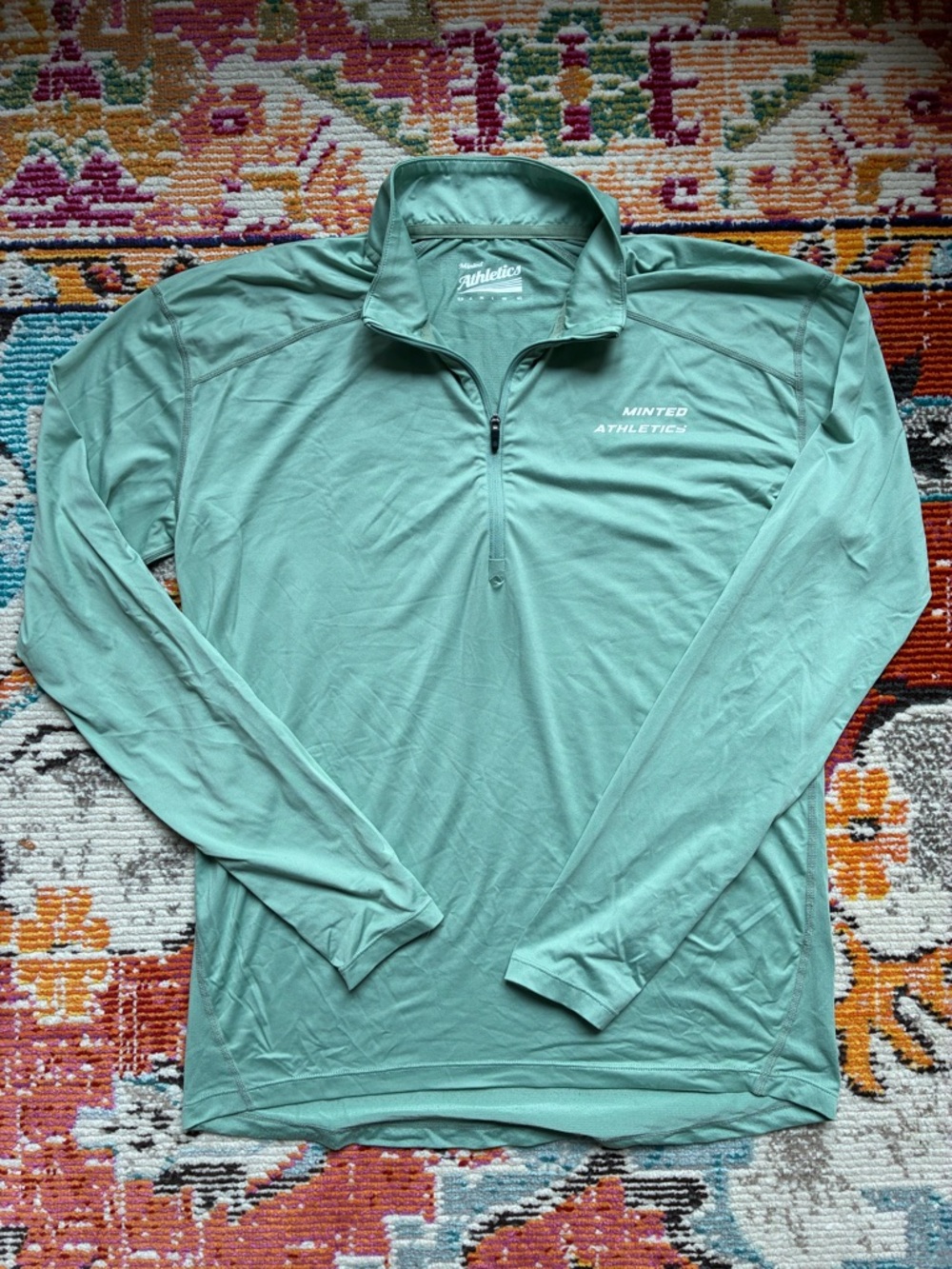 Minted NEW YORK Men's Long Sleeve Quarter-Zip Pullover - CAFE SCENE